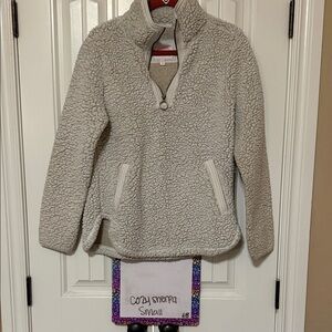 Women's Sherpa Pullover Sweater - Cream